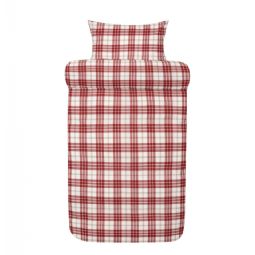 Flonel sengetøj - Rødt ternet sengesæt - 100% bomulds flonel - Lukas Høie of Scandinavia sengelinned